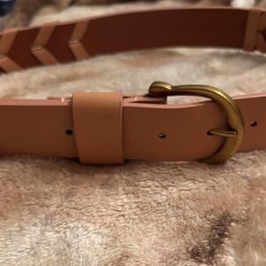 Universal Thread TanFaux Leather Belt with Brass Buckle